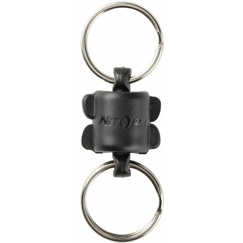 Брелок Nite Ize KeyRing 360 Magnetic Quick Connector, серебряный, черный