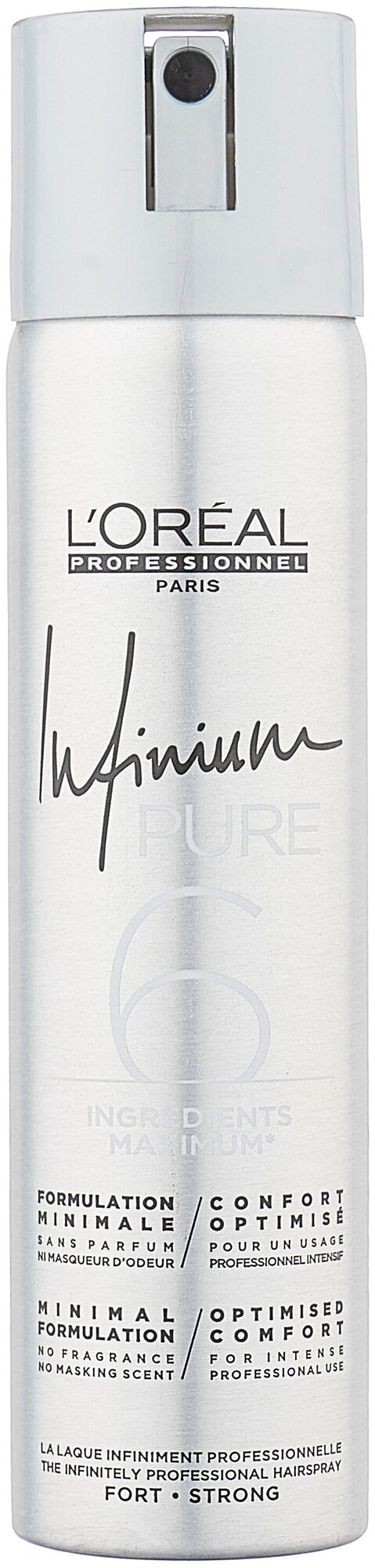 фото L'Oreal Professionnel Лак для волос Infinium pure Strong, сильная фиксация