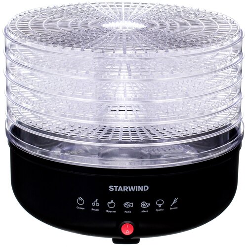 Сушилка для овощей и фруктов STARWIND SFD1510, серый сушилка с лотком tescoma clean kit серый 900643