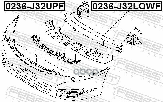 Усилитель Переднего Бампера Febest арт. '0236-J32UPF