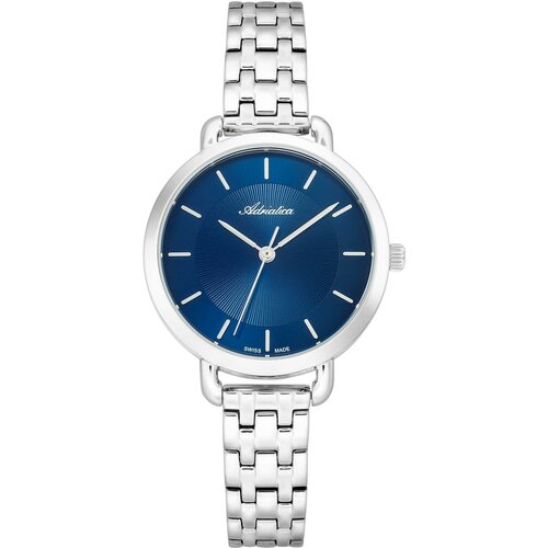 Наручные часы Adriatica Essence, синий, серебряный браслет серый