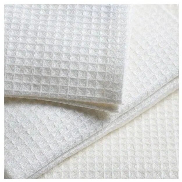 фото Полотенце вафельное белое/Кухонное/. Плотность 240 г/кв. м. 45х80