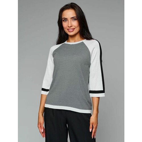 Футболка оверсайз, хлопок, вискоза, размер 42-50, черный, белый