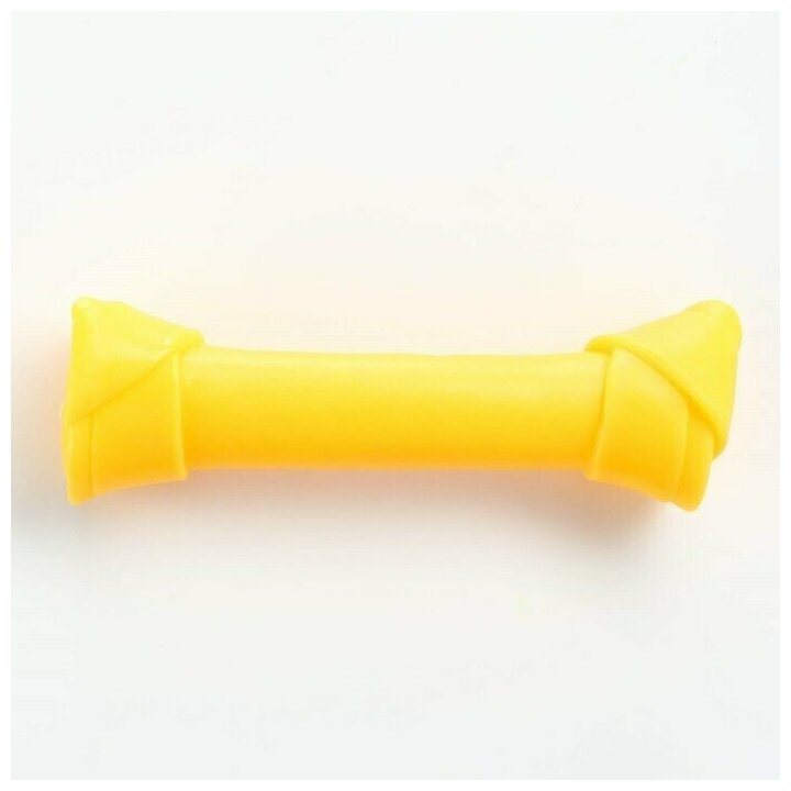 Игрушка пищащая "Кость-лакомство" для собак, 13 см, желтая