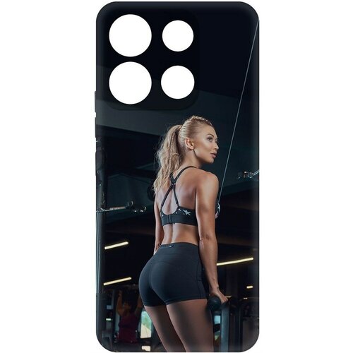 Чехол-накладка Krutoff Soft Case Шорты женские для ITEL A60 черный чехол накладка krutoff soft case z для itel a60 черный