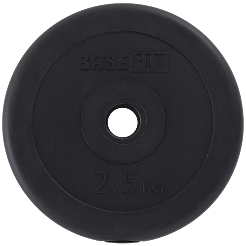 Диск пластиковый Basefit Bb-203 D=26 мм, черный, 2,5 кг