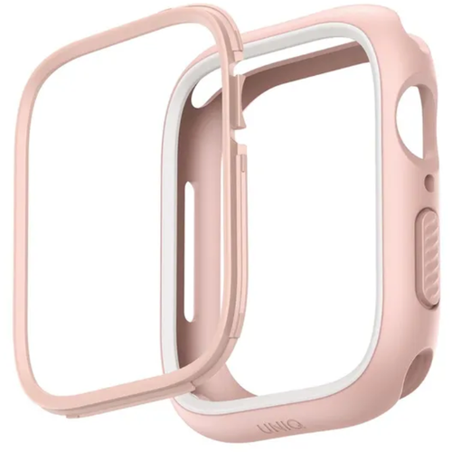 Чехол Uniq Moduo interchangable case для Apple Watch 4/5/6/SE/7/8 40/41 мм, цвет Розовый / белый чехол uniq moduo interchangable case для apple watch 4 5 6 se 7 8 40 45 мм цвет лимонный белый