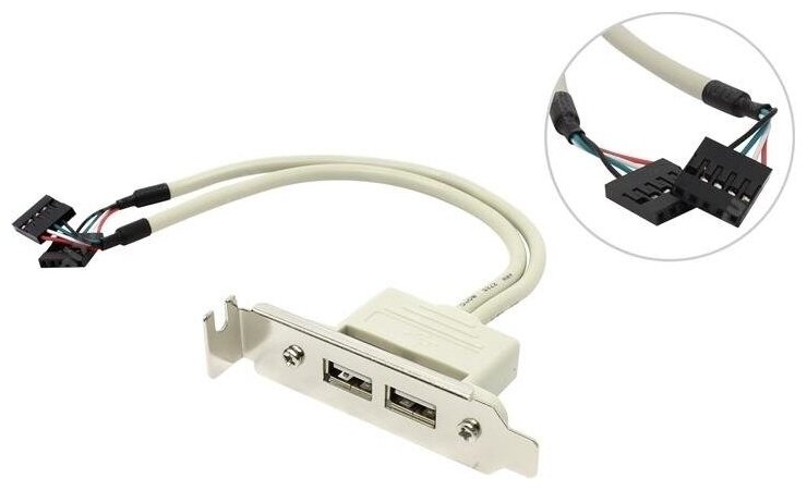 Планка портов Espada EBRT-2USB2LOW