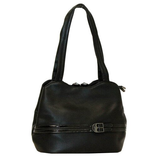 Сумка  тоут Gilda Tohetti повседневная, искусственная кожа, черный