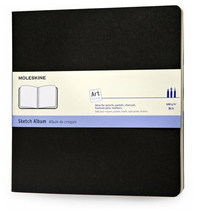 Блокнот для рисования Moleskine ART CAHIER SKETCH ALBUM ARTSKA5 190x190мм обложка картон 88стр. черн