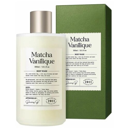 Derma: B Narrative Body Wash Matcha Vanilique Гель для душа с матча и ванильным ароматом, 300мл.