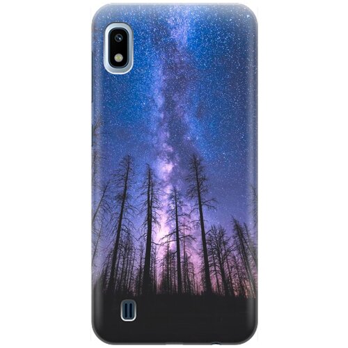 фото Re:pa накладка transparent для samsung galaxy a10 с принтом "ночной лес и звездное небо"