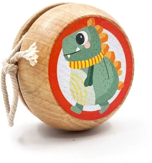 Йо-йо деревянное "Дракон", детская игрушка-антистресс (6х6х3,8 см.)