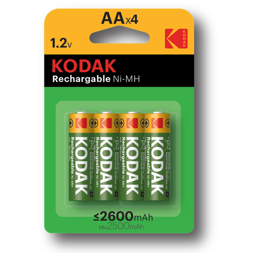 Аккумуляторы NiMH (никель-металлгидридные) Kodak HR6-4BL 2600mAh [KAAHR-4] арт. Б0007871 (4 шт.)