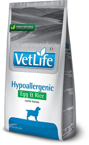 Farmina Vet Life Hypoallergenic Egg & Rice - Лечебный корм для собак с пищевой аллергией: рис с яйцом z5272 2 кг