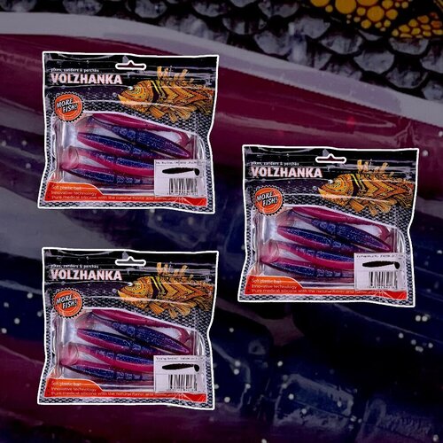 Приманка силиконовые приманки VOLZHANKA BIG MAG SHAD 1001 COMBO 3 высоко качественный силикон набор из трёх упаковок 5 приманок в каждой упаковке размер 10 см 1099₽