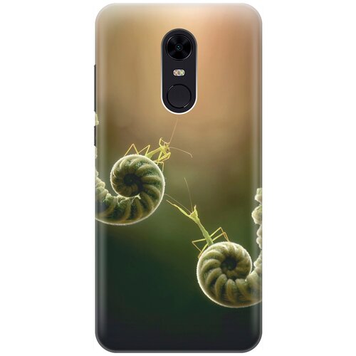 фото Ультратонкий силиконовый чехол-накладка для xiaomi redmi 5 plus с принтом "пара богомолов" gosso