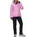 Комплект с брюками  для сноубординга, зимний, силуэт полуприлегающий, утепленный, водонепроницаемый, размер 44, розовый