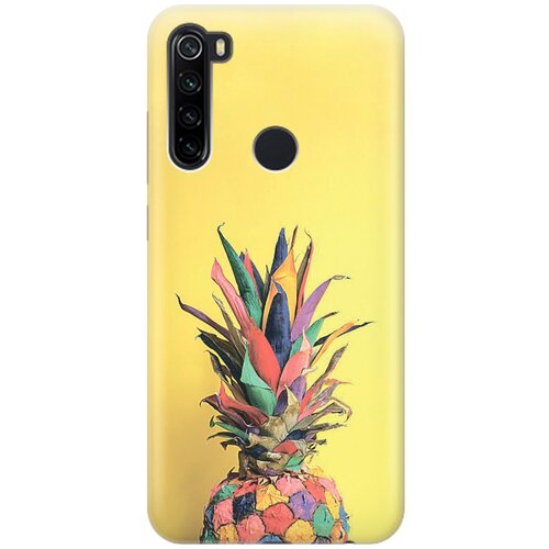 фото Силиконовый чехол на xiaomi redmi note 8t / сяоми редми ноут 8т с принтом "ананас на желтом" gosso