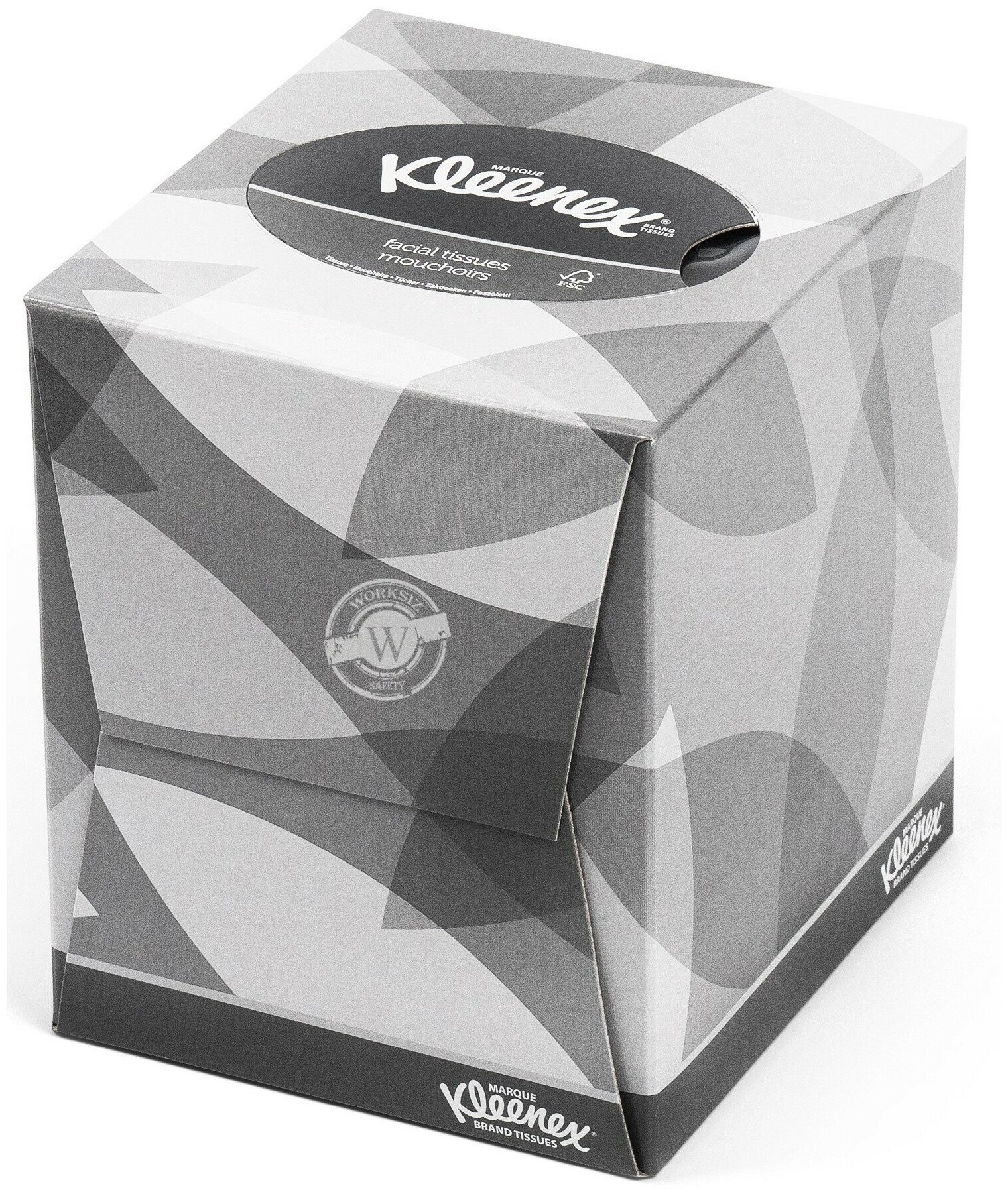 Салфетки бумажные косметические для лица Kleenex / Клинекс 8834 в кубе, 1 шт.