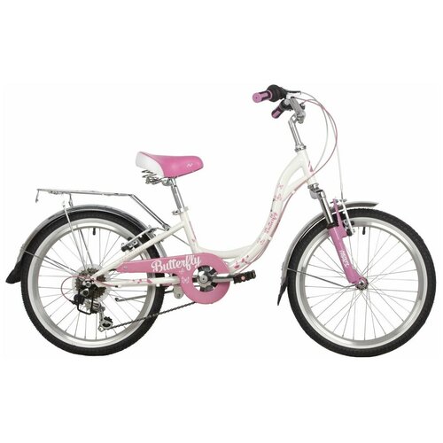 Велосипед детский Novatrack BUTTERFLY 20 бело-розовый 20SH6V. BUTTERFLY. PN22