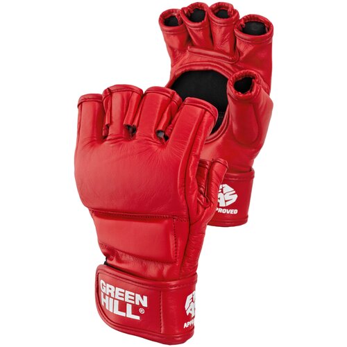 фото Green hill mmf-0026a перчатки для боевого самбо fias approved (лицензия fias) красные (m)