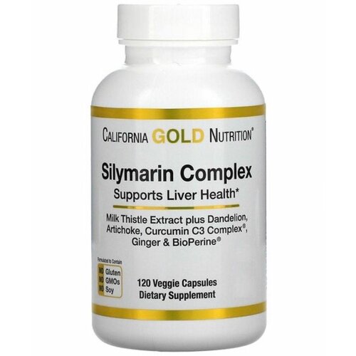 Купить Silymarin complex здоровье печени, California Gold Nutrition, 120 капс., male