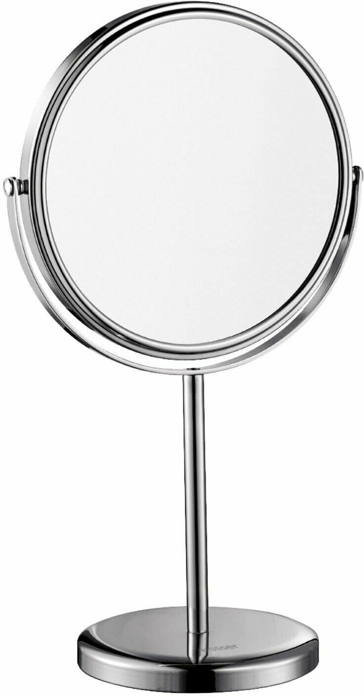 Зеркало косметическое 2-стороннее 3-к увеличение настольное WasserKRAFT K-1003 хром