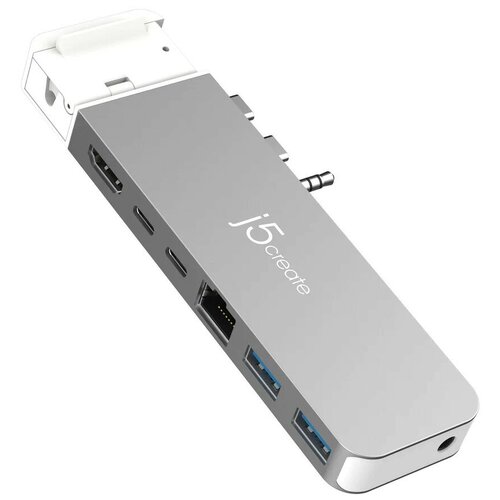 Мульти-хаб j5create 4K60 Pro USB4® Hub with MagSafe® Kit (2xUSB-C/2xUSB-A/4K HDMI/RJ45/3.5 mm AUX) серый космос (JCD395) мульти хаб j5create 4k60 pro usb4 hub with magsafe kit 2xusb c 2xusb a 4k hdmi rj45 3 5 mm aux с