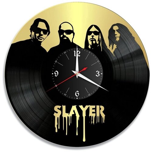 Настенные часы из виниловой пластинки Slayer/виниловые/из винила/часы пластинка/ретро часы