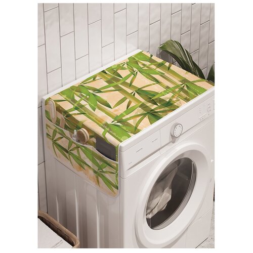 фото Органайзер для хранения "зеленеющий бамбук" на стиральную машину, 45x120 см ambesonne