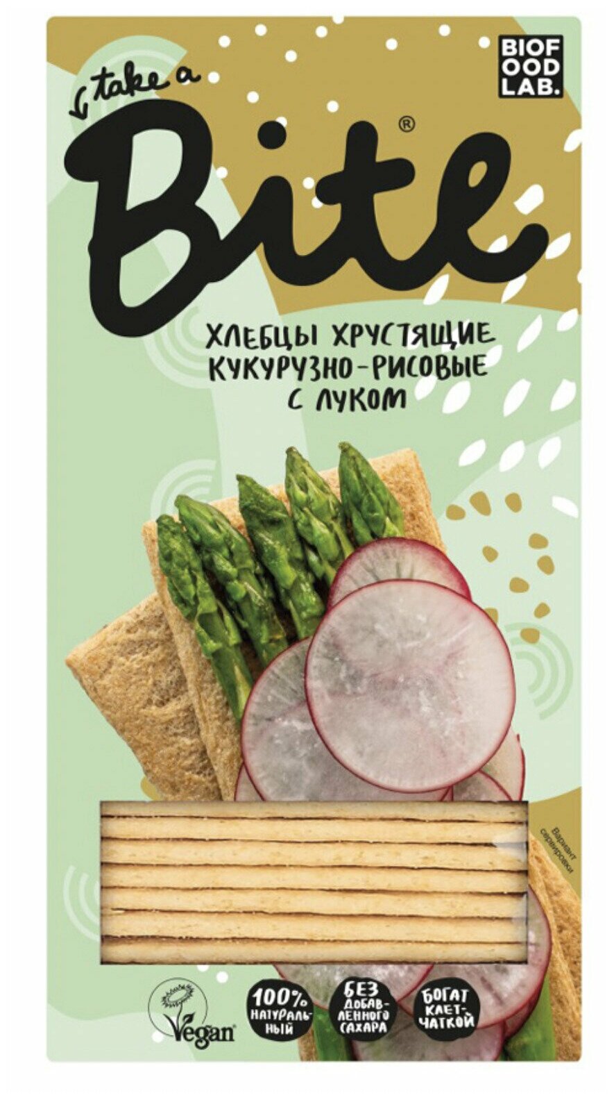 Хлебцы кукурузно-рисовые, Bite, с луком, 150 г