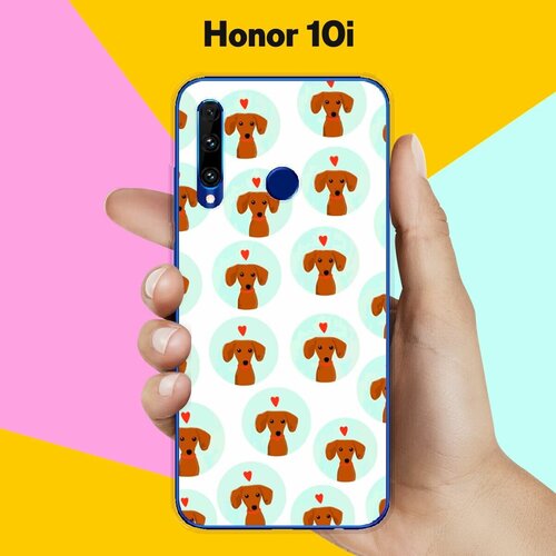 Силиконовый чехол на Honor 10i Узор из такс / для Хонор 10 Ай силиконовый чехол на honor 10i узор из такс для хонор 10 ай