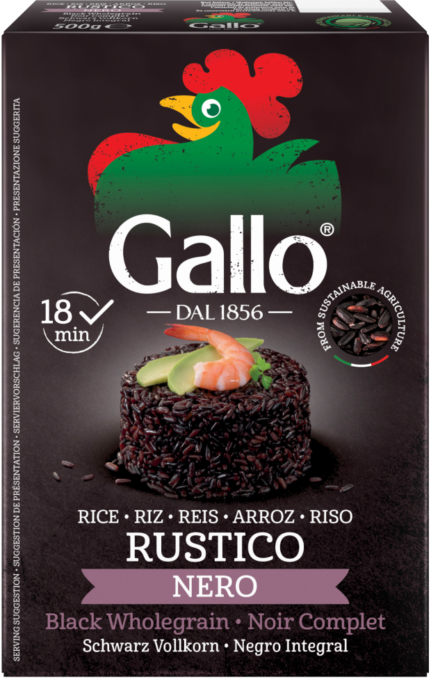 Рис черный Gallo Venere нешлифованный пропаренный, 500г
