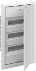 Шкаф внутреннего монтажа UK600 36М, 3 ряда по 12/14 модулей, с дверью, с винтовыми клеммами N/PE, UK636E3