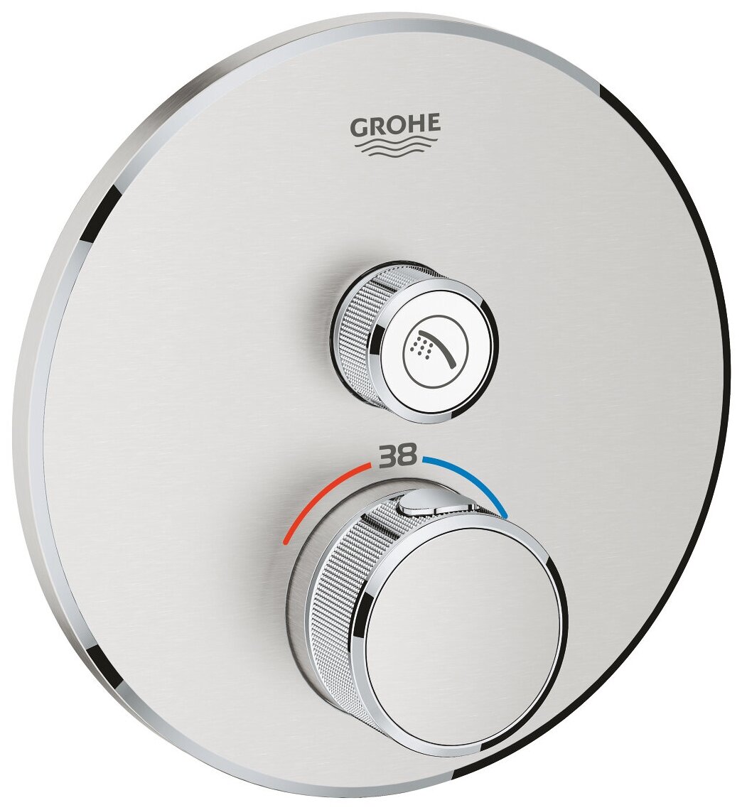 Термостат для встраиваемого монтажа на 1 выход Grohe Grohtherm SmartControl 29118 DC0 (29118DC0) суперсталь