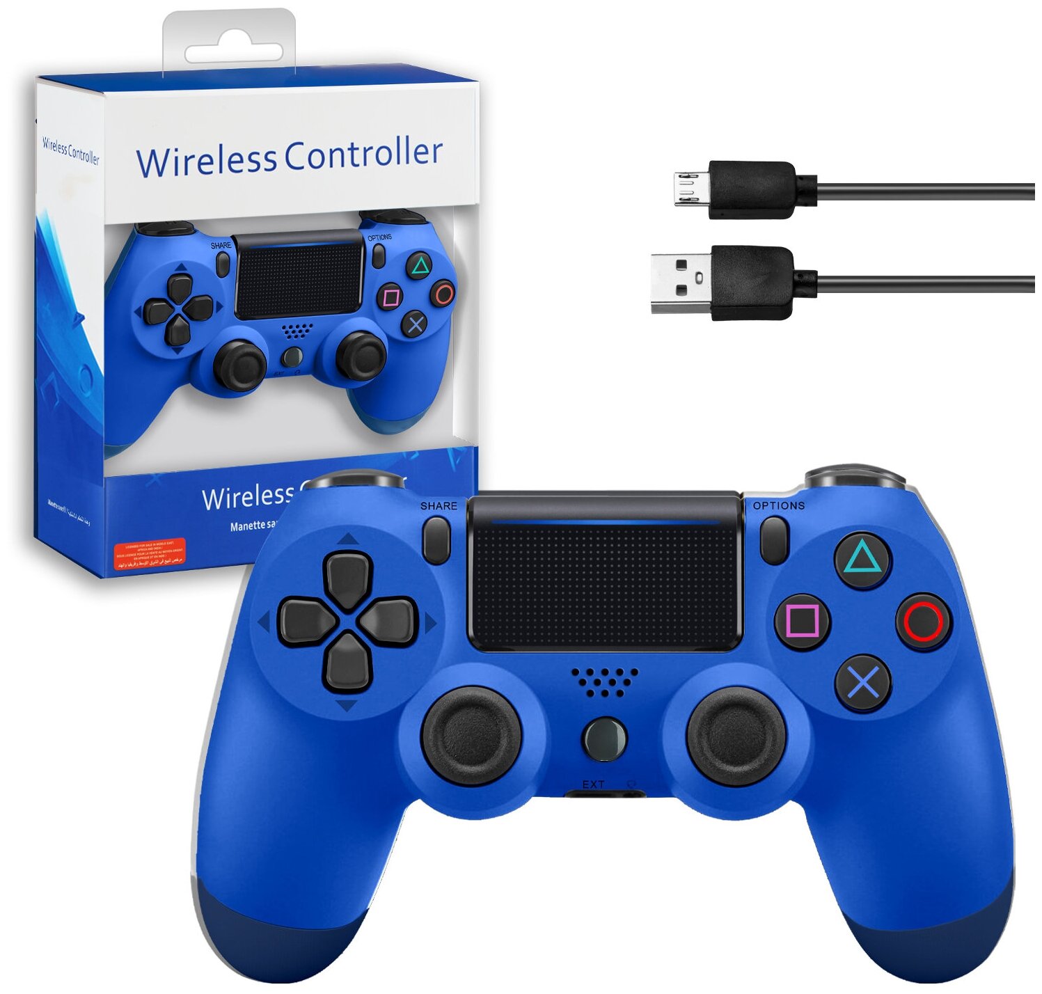 Геймпад беспроводной Bluetooth джойстик PS4 , подходит для PS4 синий