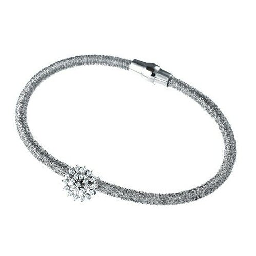 Браслет ELEMENT47, серебро, 925 проба, фианит, длина 18 см.