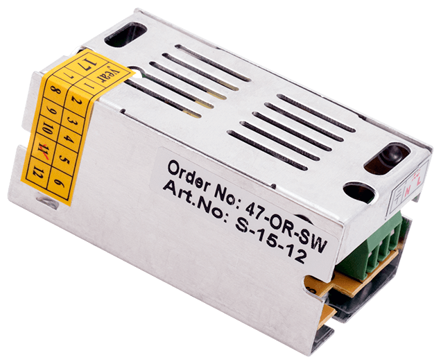 Блок питания для светодиодов 220/12V 15W, IP20 сетка SWGroup - фото №4