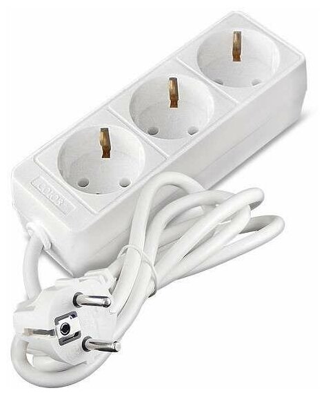 Удлинитель 3х1.5м с заземл. 10А IP20 2.2кВт ПВС Союз 481S-9301