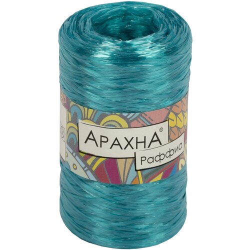 фото Пряжа arachna raffia 100% полипропилен 5 шт. х 50 г +- 10 г 200 м +- 12 м n23 бирюзовый