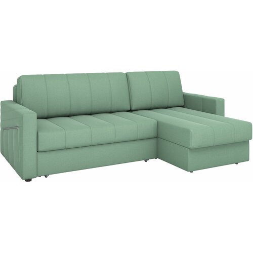 Угловой диван Первый Мебельный Дисент Светло-зеленый, велюр