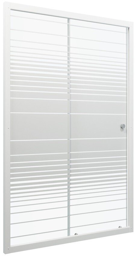 Душевая дверь Triton Слайд стекло с узором 120х185 профиль белый 4 мм раздвижная