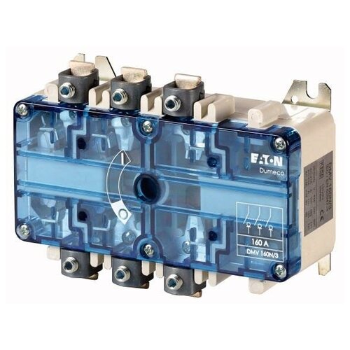 заглушка код 104903 eaton 1шт 1814175 Выключатель-разъединитель Eaton Dumeco DMV160N/3 3п 160А без оси и рукояти, видимый разрыв, туннельные зажимы