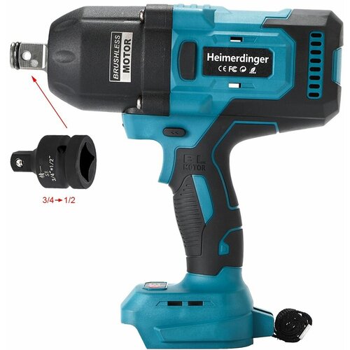 Бесщеточный беспроводной ударный гайковерт Heimerdinger 34 дюйма 1300 Нм для ремонта автомобилябез аккумулятора 13615₽