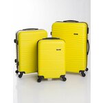 Комплект из 3-х чемоданов Freedom NEW 3в1. Цвет Желтый. Размер L+M+S (ручная кладь) - изображение