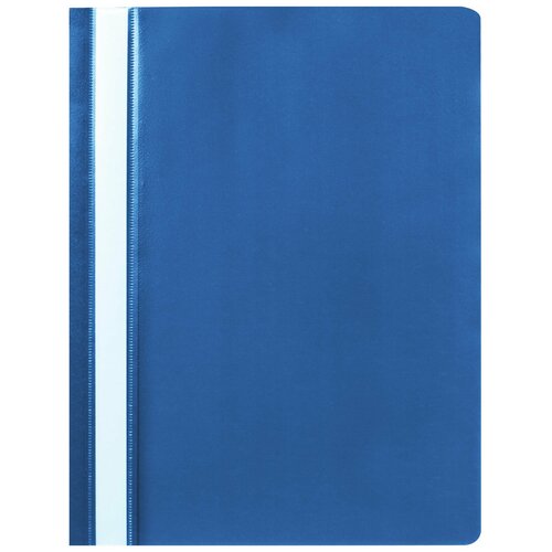 Папка-скоросшиватель Staff (А4, 0.12мм, до 100л, пластик) синяя, 75шт. (225730)