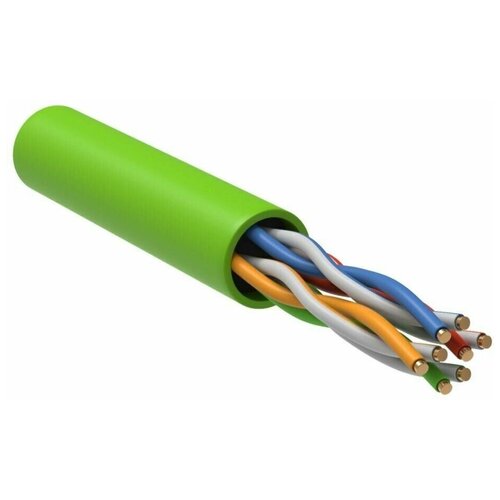 Кабель NEOMAX U/UTP cat.5e 4x2x0.46, 25 AWG, Медь, внутренний, PVCLS нг(А)-LSLTx, 305м, зеленый (NM711021)