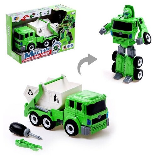 фото Конструктор винтовой «мусоровоз» 2 в 1 робот-машина dade toys