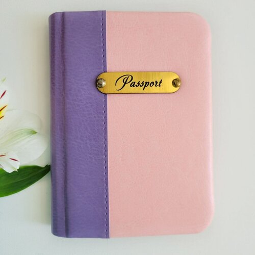 Обложка для паспорта Scrap_may, розовый, фиолетовый обложка на паспорт мягкая голубого цвета ручной работы